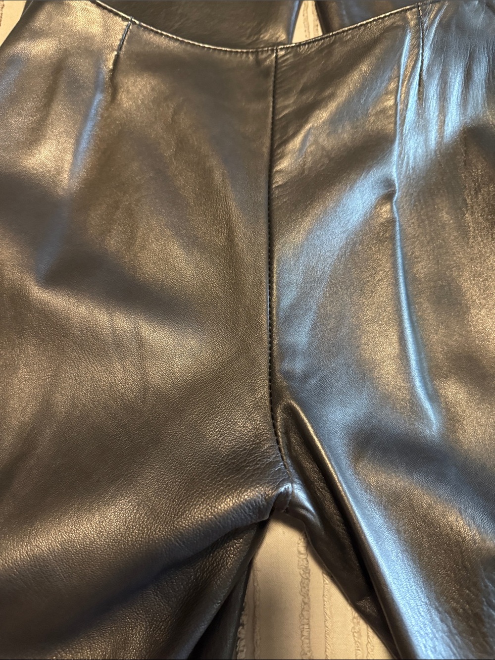 Danier Leather Lamb Skin Flared Bootcut Pants - Picture 7 of 10